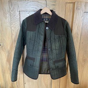 BARBOUR Hartpury Waxed Cotton Jacket, size USA 4